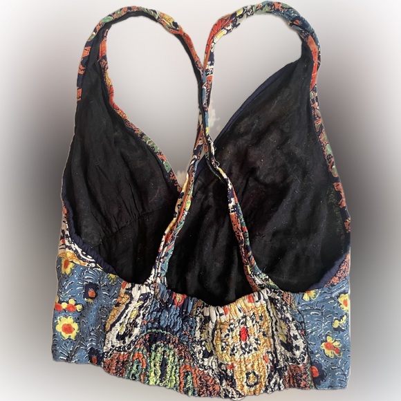 Angie Blue and Orange vneck halter Maxi Sundress - Picture 4 of 5